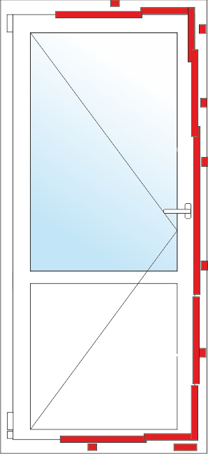 Установка поворотной фурнитуры на пластиковой балконной двери