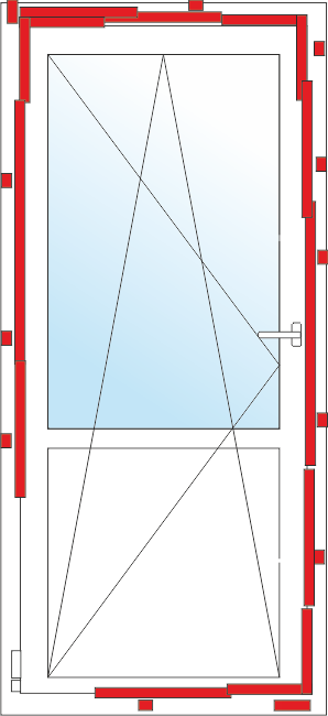 Установка поворотно откидной фурнитуры на пластиковой балконной двери полная обвязка