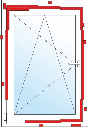 Установка поворотно откидной фурнитуры на пластиковое окно полная обвязка в Мытищах